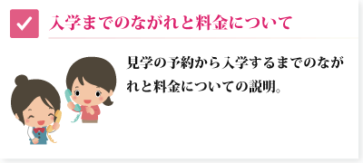 入学までのながれと料金について